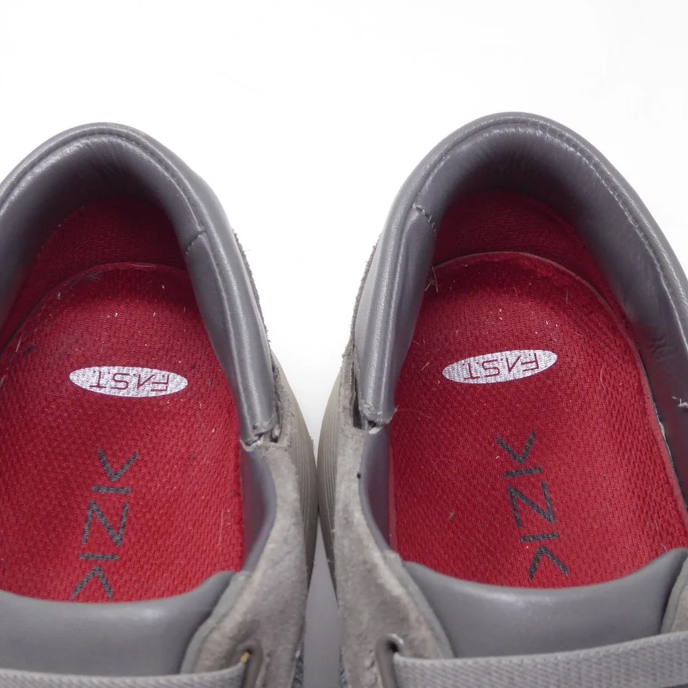 Kizik Mens Cupertino Sneakers Gray Suede Mesh Slip On Hands Free Size 11M